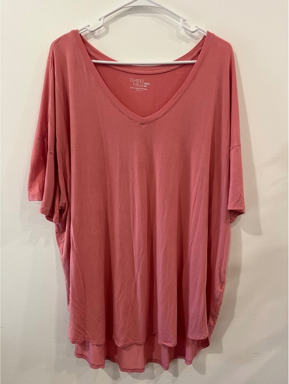 Time and Tru pink V-neck top